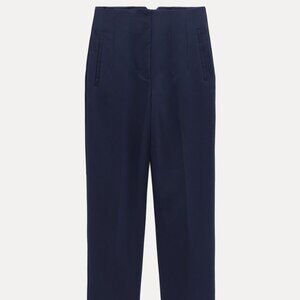 Zara Navy High-Waist Pants - Size L